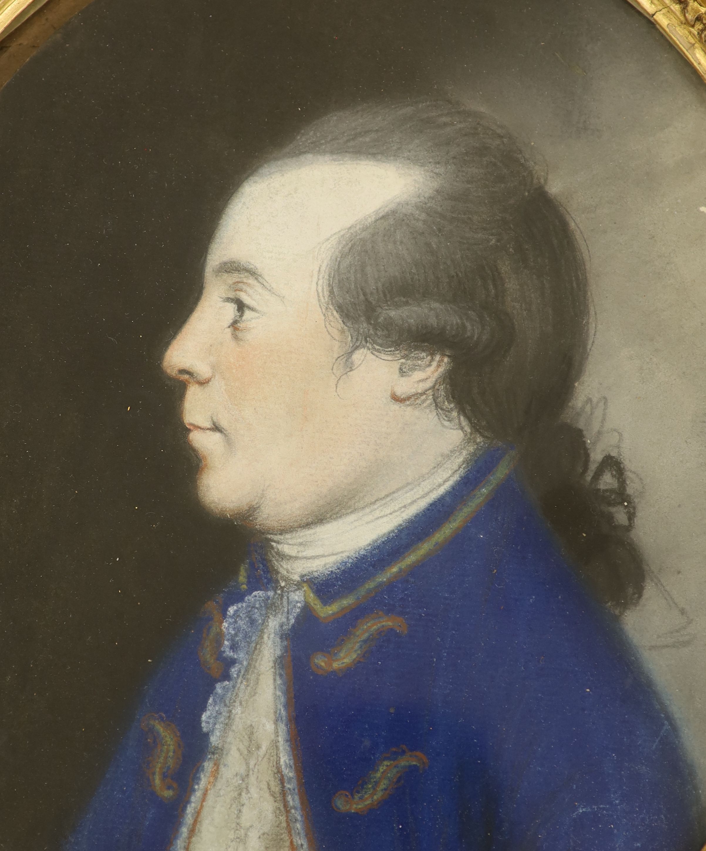 Attributed to Hugh Douglas Hamilton (1734-1808) pastel, Sir Richard Johnston Bart., 26 x 21cm